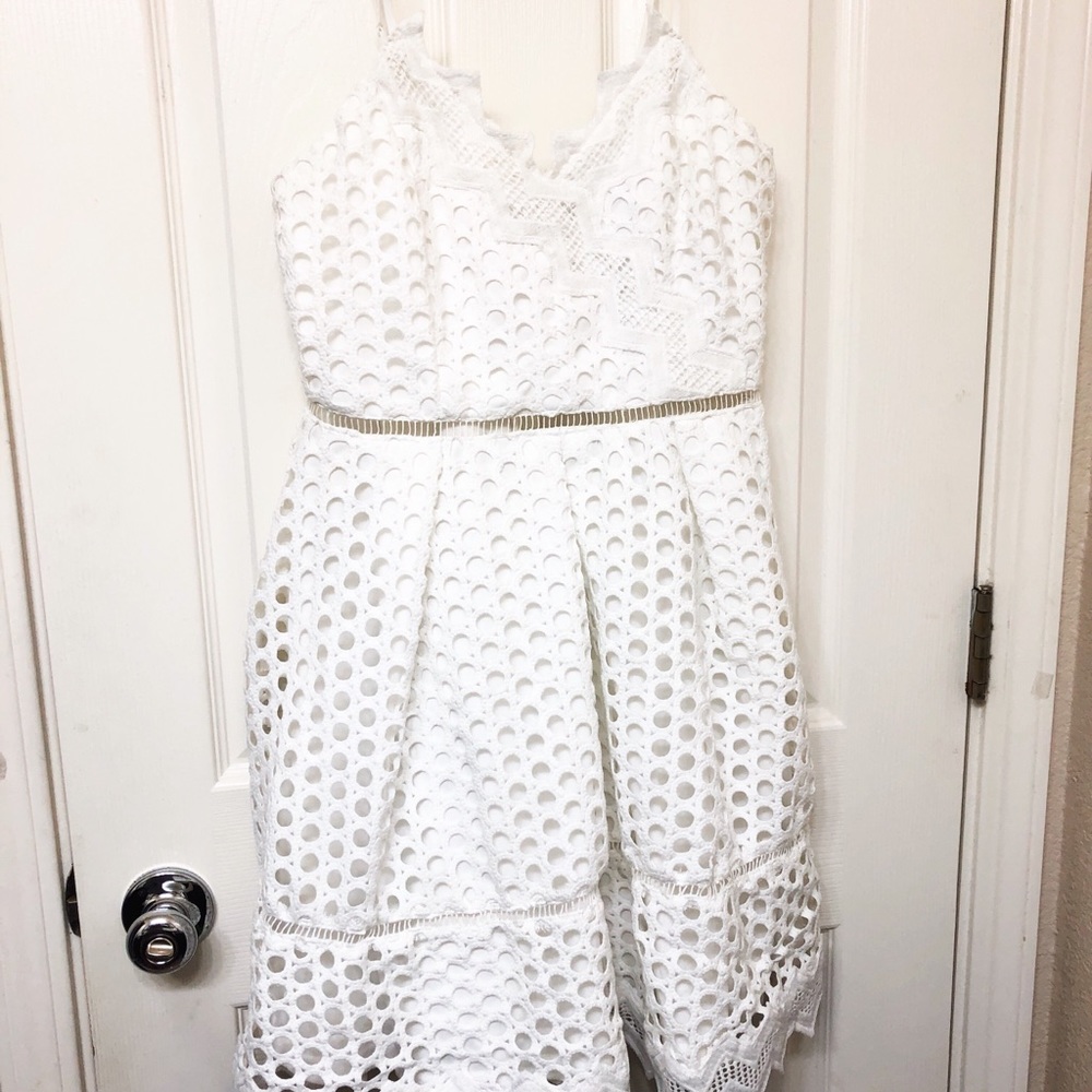 Crochet White Dress small